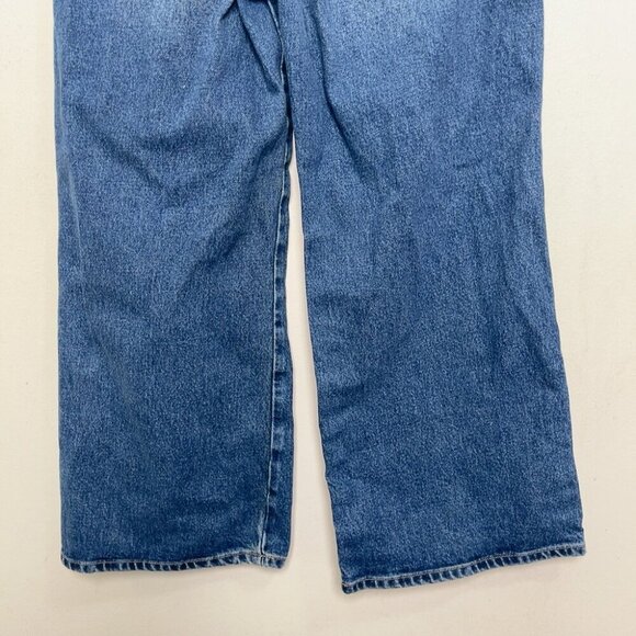 Zara Womens 4 Cropped Wide Leg Button Jeans - Picture 10 of 11